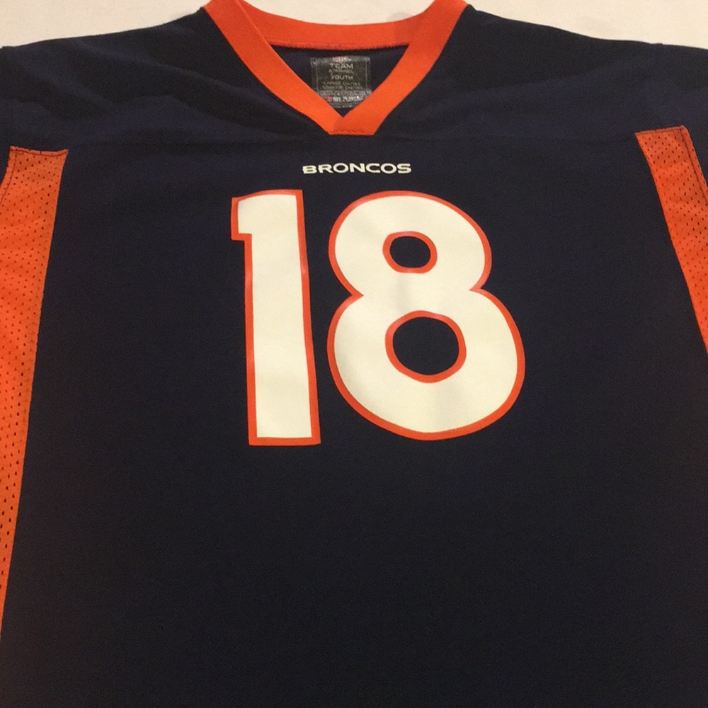 DENVER Broncos Peyton Manning Vintage Jersey LIKE NEW Sz L Bronco Fan Must Have - Picture 6 of 8